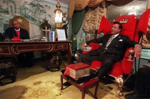 Reverend Ike in his opulent office
